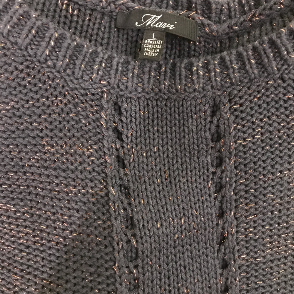 Navy (with pink specks) sweater